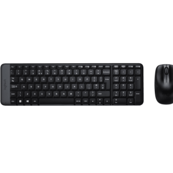 Logitech | Bezvadu komplekts tastatūra un pele | MK220 | Tastatūra un pele | Bezvadu | Pele iekļauta | US | N/A | Melna