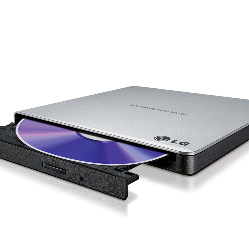 H.L Data Storage | Ultra Slim portatīvais DVD-rakstītājs | GP57ES40 | Interfeiss USB 2.0 | DVD±R/RW | CD lasīšanas ātrums 24x | CD rakstīšanas ātrums 24x | Sudraba | Datora/stacionārā piezīmjdatora