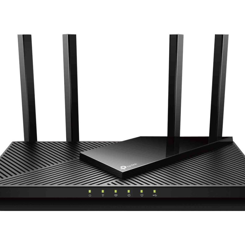 TP-LINK | AX3000 Divu joslu Gigabit Wi-Fi 6 maršrutētājs | Archer AX55 Pro | 802.11ax | 574+2402 Mbit/s | 10/100/1000 Mbit/s | Ethernet LAN (RJ-45) porti 3 | Mesh atbalsts Jā | MU-MIMO Jā | Bez mobilā platjoslas | Antenas tips Ārējā