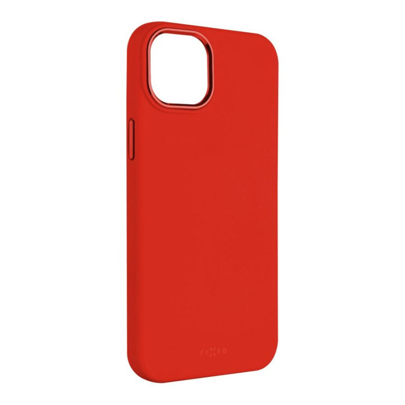 Fixed | MagFlow | Aizmugures vāks | Apple | iPhone 15 | Šķidrais silikons | Sarkans