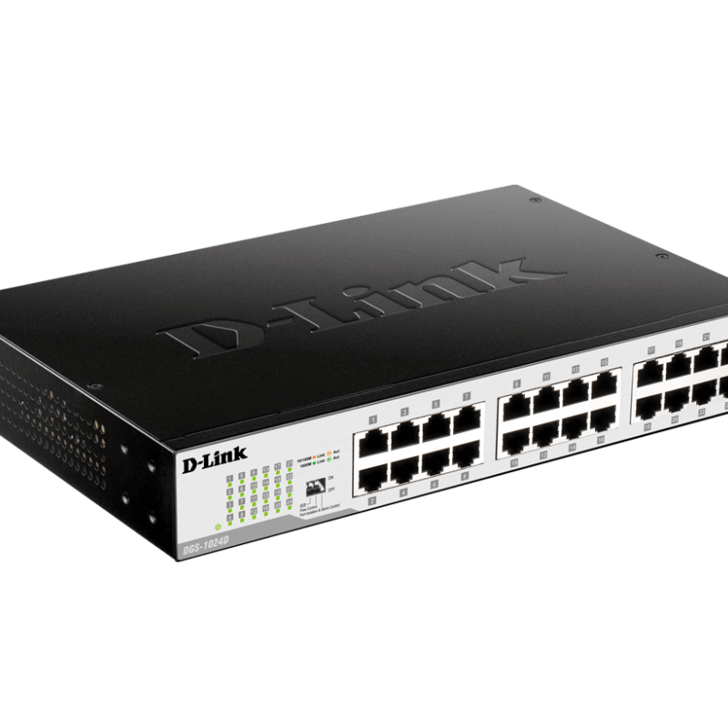 D-Link | Switch | DGS-1024D | Nevadāms | Datora virsmas | Gigabit Ethernet (vara) porti 24 | Barošanas avots Iekšējais