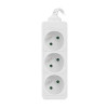Lanberg Cable Power Strip, 3X French Outlets Quality-Grade Copper, 1.5 m | PS0-03E-0150-W