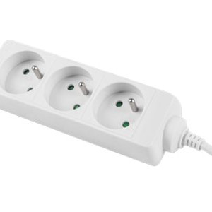 Lanberg Cable Power Strip, 3X French Outlets Quality-Grade Copper, 1.5 m | PS0-03E-0150-W