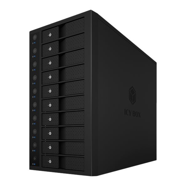 Raidsonic | Icy Box | IB-3810-C31 SINGLE enclosure for 10x HDD with USB 3.1 (Gen 2) Type-C or Type-A interface
