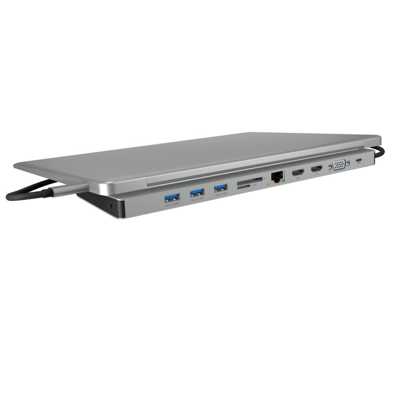 Raidsonic dokstacija | IB-DK2106a-CPD | Ethernet LAN (RJ-45) porti 1 | VGA (D-Sub) portu skaits 1 | HDMI portu skaits 2