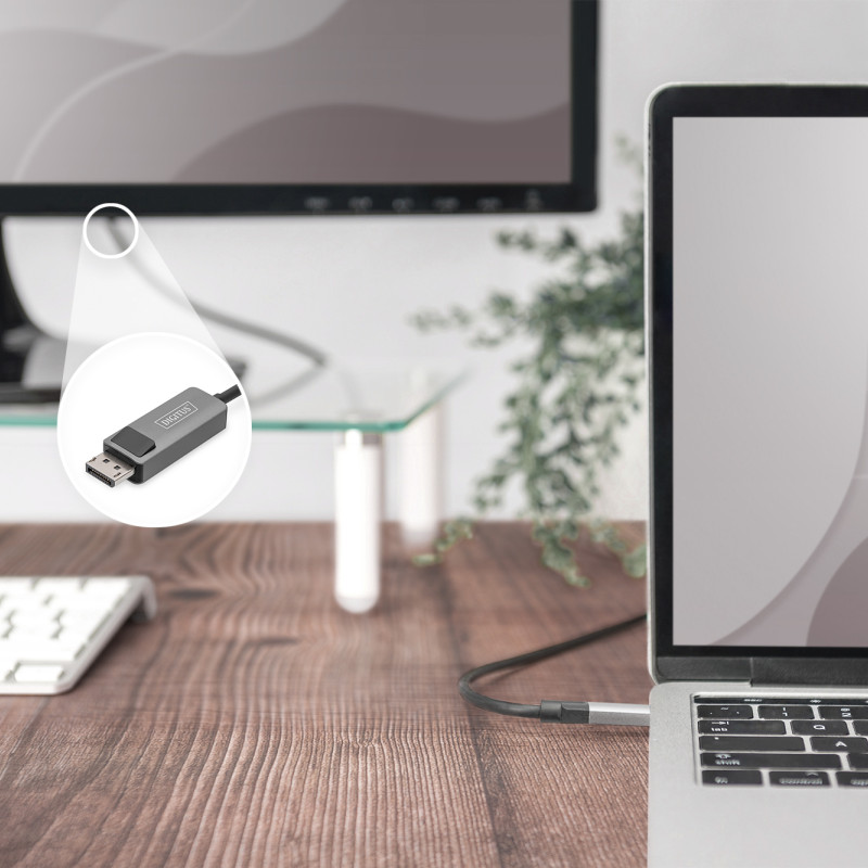 Digitus | Divvirzienu adaptera kabelis | DB-300334-010-S | USB-C uz DisplayPort