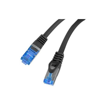 Lanberg | Patch Cord kat. 6 FTP | PCF6A-10CC-0025-BK | S/FTP | S/FTP aizsardzības tips – alumīnija pinums uz vadiem un katra pāra papildu folija. Apvalks no zema dūmu un halogēnu nesaturoša materiāla (LSZH). Kategorijas atbilstība pārbaudīta ar Fluke testeri. Serdi veido CCA daudzvītnes vadi | Melns