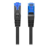 Lanberg | Patch Cord kat. 6 FTP | PCF6A-10CC-0025-BK | S/FTP | S/FTP aizsardzības tips – alumīnija pinums uz vadiem un katra pāra papildu folija. Apvalks no zema dūmu un halogēnu nesaturoša materiāla (LSZH). Kategorijas atbilstība pārbaudīta ar Fluke testeri. Serdi veido CCA daudzvītnes vadi | Melns