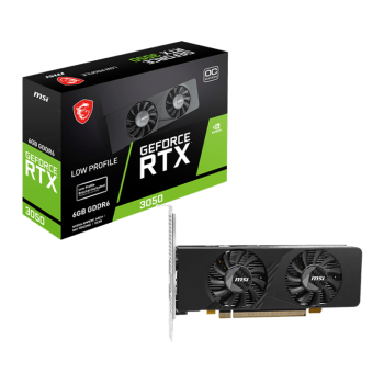 MSI GeForce RTX 3050 LP E 6G OC | NVIDIA | 6 GB | GeForce RTX 3050 | GDDR6 | HDMI porti 2 | PCI Express Gen 4 x16 (izmanto x8)