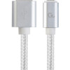 Cablexpert kokvilnas pinuma Micro-USB kabelis ar metāla spraudņiem, 1.8 m, sudraba krāsa, blisteris | Cablexpert