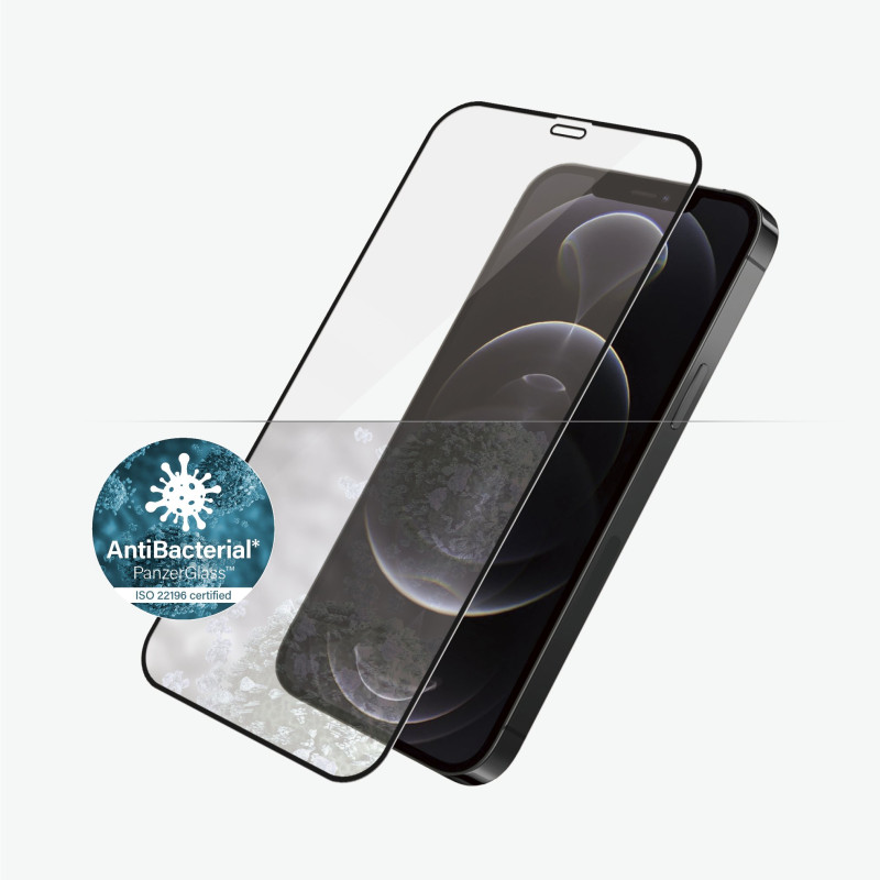 PanzerGlass | Apple | For iPhone 12/12 Pro | Stikls | Melns | 100% skārienjūtīgs; Pārklājums ir netoksisks | Case Friendly