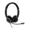 PORT CONNECT | Stereo USB austiņas PRO ON'R 300 | Vadu | Pār auss | Melna | Trokšņa slāpēšana