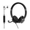 PORT CONNECT | Stereo USB austiņas PRO ON'R 300 | Vadu | Pār auss | Melna | Trokšņa slāpēšana