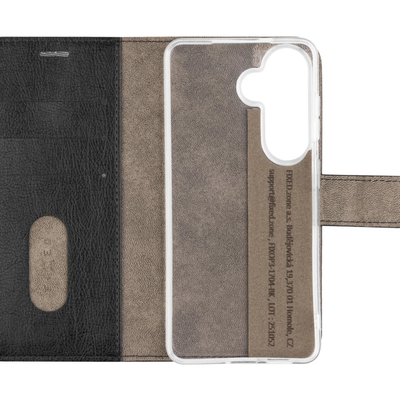 Fixed Opus | Grāmatas tipa maciņš | Samsung | Galaxy S26 | Āda | Melns