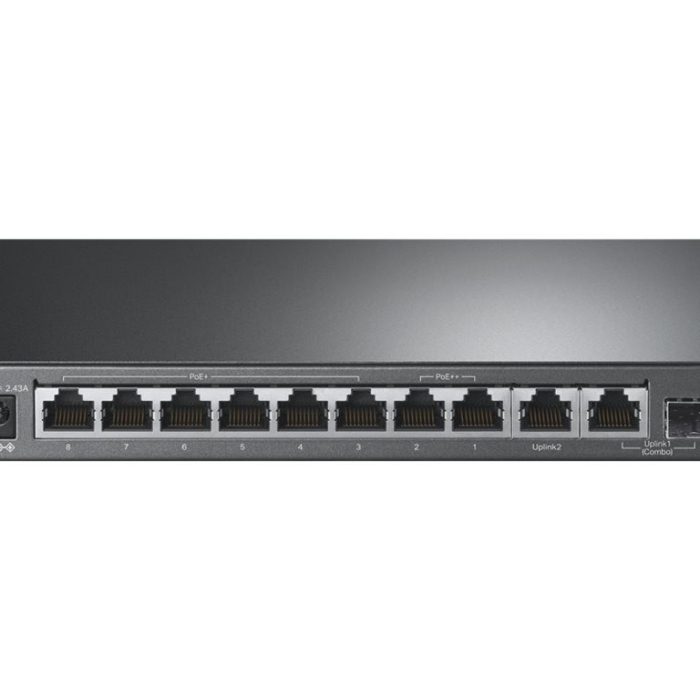 TP-LINK | 10-portu Gigabit galddatora slēdzis ar 6 PoE+ portiem un 2 PoE++ portiem | TL-SG1210PP | Nevadāms | Galddatora