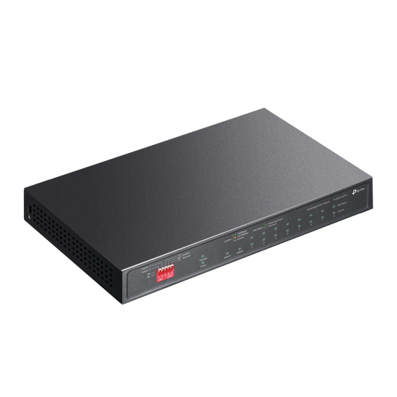TP-LINK | 10-portu Gigabit galddatora slēdzis ar 6 PoE+ portiem un 2 PoE++ portiem | TL-SG1210PP | Nevadāms | Galddatora