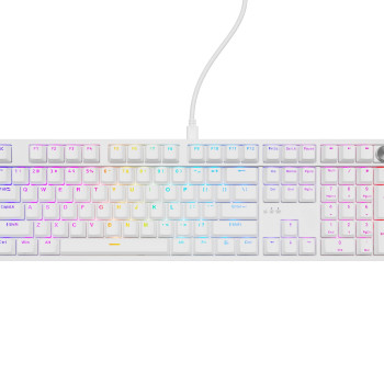 Genesis Thor 404 | Mehāniskā spēļu tastatūra | Vada | US | Outemu Peach Silent | Balta