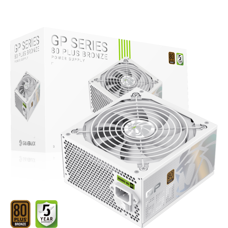 Gamemax PSU | GP 650B WH | 650 W | Bronze | White | Ne-modulārs