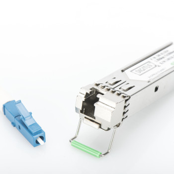 Digitus HP-saderīgs mini GBIC (SFP) modulis, 1,25 Gbps ar DDM funkciju | DN-81004-01 | Vienmodes | LC | 1250 Mbit/s | Maksimālais pārraides attālums 20000 m