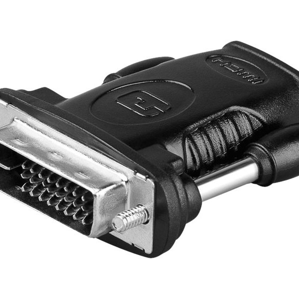 Goobay | HDMI/DVI-D adaptor, nickel plated | HDMI female (Type A) | DVI-D male Dual-Link (24+1 pin)