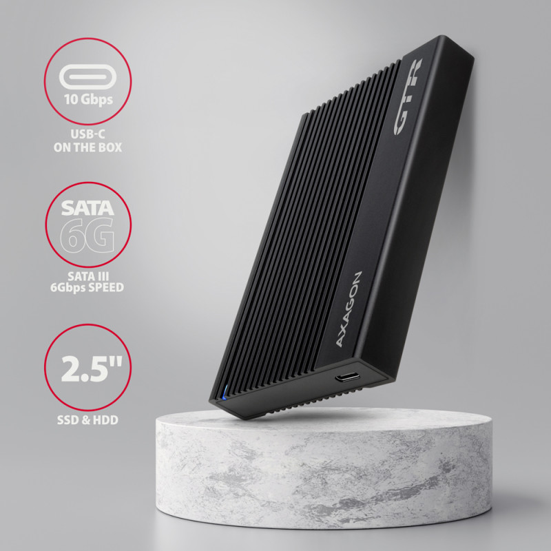 AXAGON USB-C 10Gbps RIBBED korpuss | EE25-GTR
