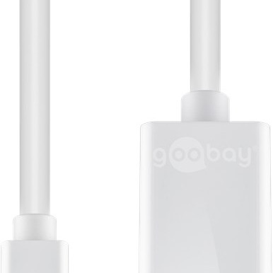 Goobay | Mini DisplayPort/HDMI adaptera kabelis 1.1 | 51729 | Balts | Mini DisplayPort spraudnis | HDMI ligzda (Type A)