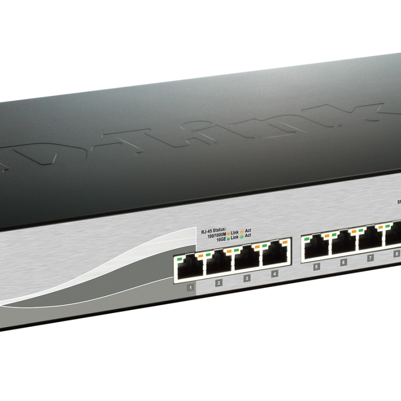 D-Link | Switch | DXS-1210-10TS | Web Management | Desktop | 10 Gbps (RJ-45) ports quantity 8 | SFP+ ports quantity 2 | Power supply type Single | 24 month(s)