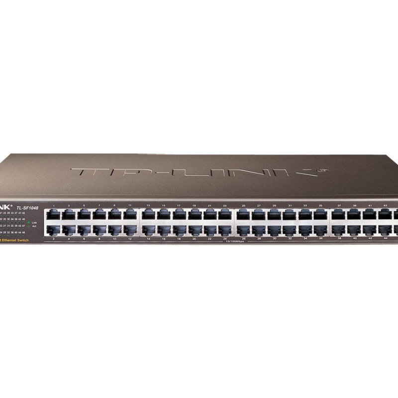 TP-LINK | 48-Port 10/100Mbps Rackmount Switch | TL-SF1048 | Unmanaged | Rackmountable