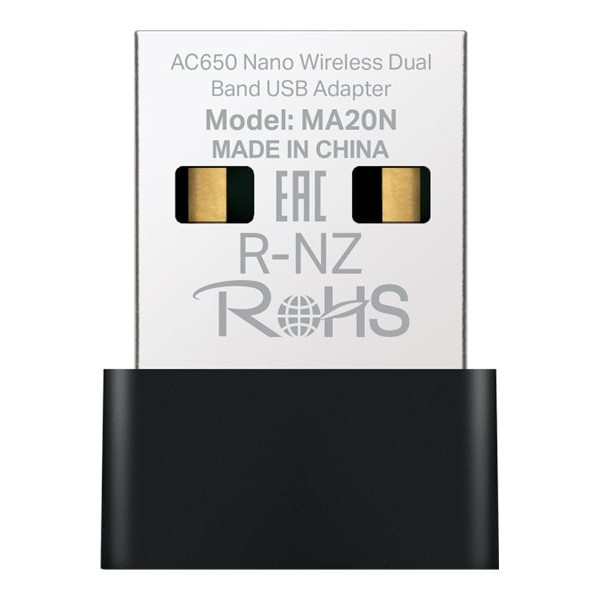 Mercusys AC650 Nano bezvadu divjoslu USB adapters | MA20N