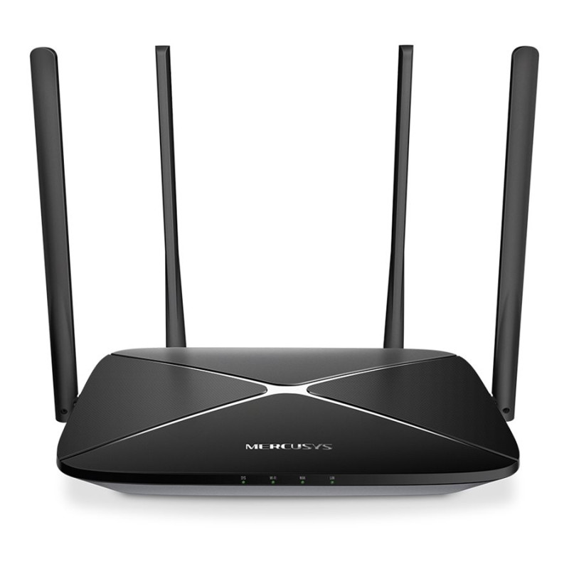 Mercusys | AC1300 bezvadu divjoslu gigabitu maršrutētājs | AC12G | 802.11ac | 400+867 Mbit/s | 10/100/1000 Mbit/s | Ethernet LAN (RJ-45) porti 3 | Mesh atbalsts Nē | MU-MIMO Jā | Bez mob. platjoslas | Antenas tips 4xfiksētas | Nē