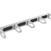 Lanberg 19" Cable Management Brush Panel 5 Rings Type B 1U | AK-1203-S | Grey
