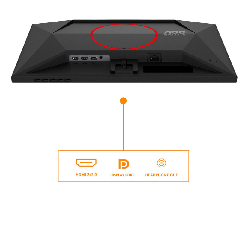 AOC | 24G4HRE | 24 " | Fast IPS | FHD | 16:9 | 200 Hz | 0.5 ms | 1920 x 1080 pixels | 300 cd/m² | HDMI ports quantity 2 | Black