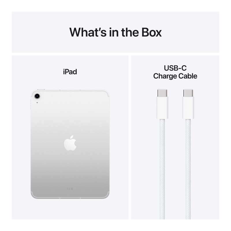Apple iPad | 11 " | Silver | Liquid Retina | 2360 x 1640 pixels | 256 GB | Wi-Fi | Bluetooth | 5.3 | iOS