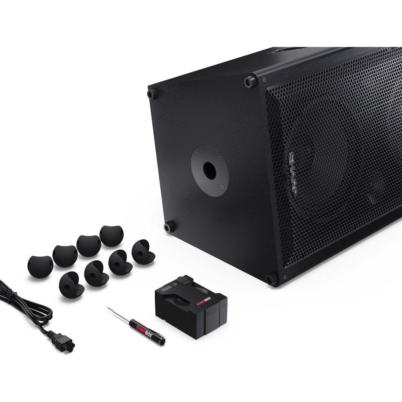 Sharp | Portatīvais skaļrunis | SUMOBOX Pro CP-LS200 High Performance | 200 W | Ūdensizturīgs | Bluetooth | Bezvadu savienojums | Pārnēsājams | Melns