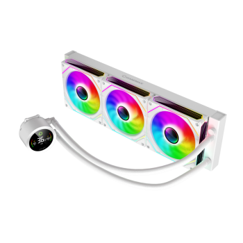 Gamemax CPU šķidruma dzesētājs | ICEBURG 360 DIGITAL WH | Balts