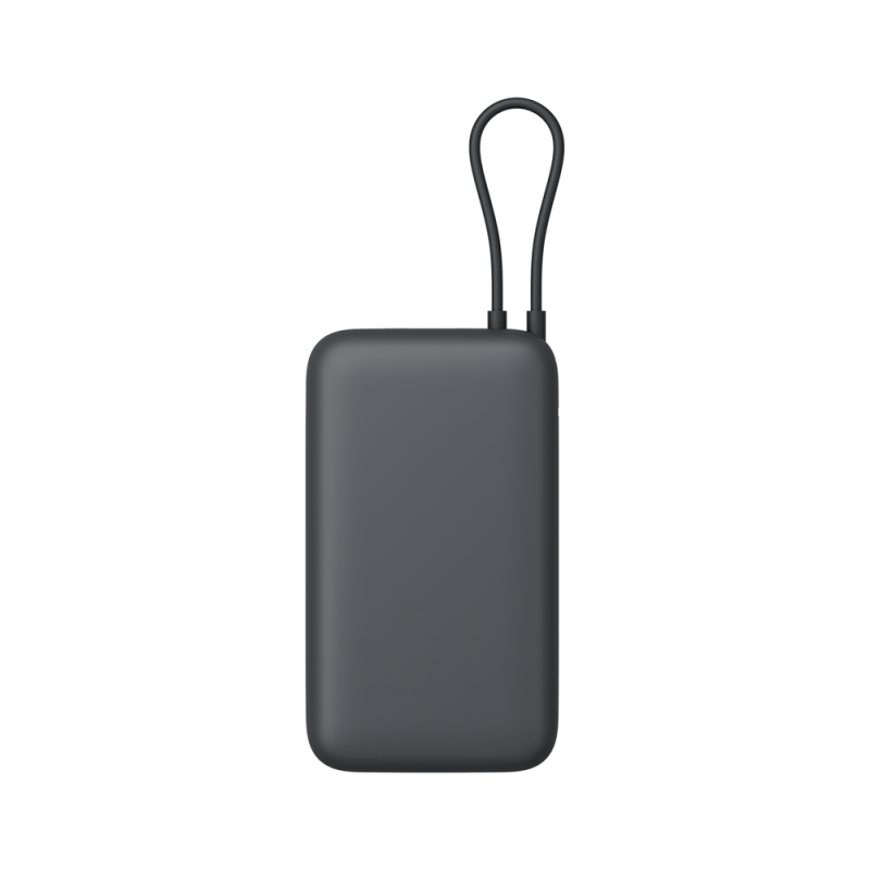 Xiaomi Power Bank 20000mAh (integrēts kabelis) | 20000 mAh | Tumši pelēks