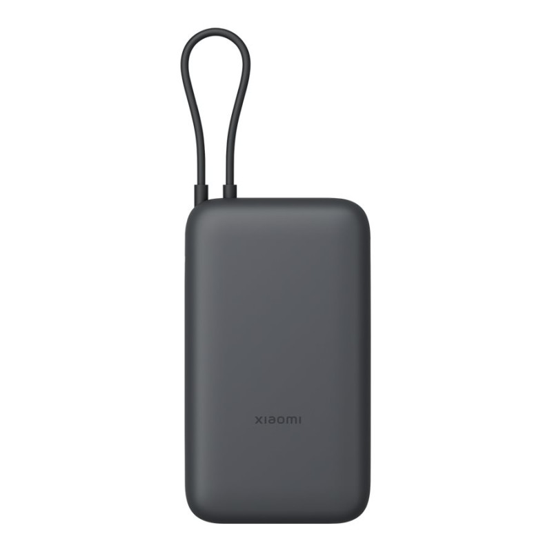 Xiaomi Power Bank 20000mAh (integrēts kabelis) | 20000 mAh | Tumši pelēks