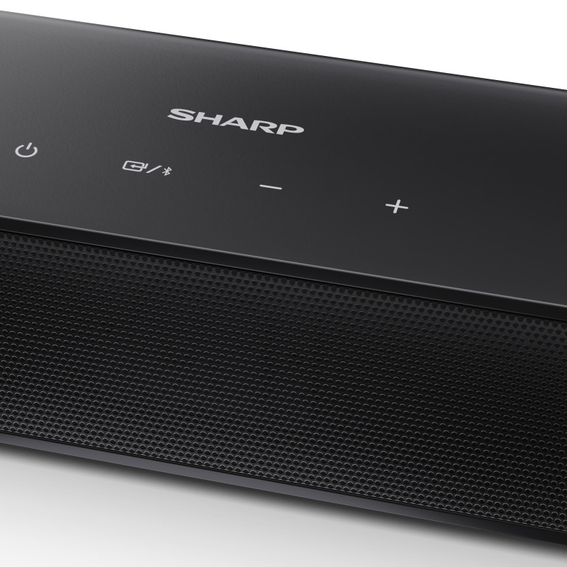 Sharp kompakts 2.1 skaņas josla ar bezvadu zemfrekvences skaļruni | HT-SBW121 | 240 W | Bluetooth | Bezvadu savienojums | Melns