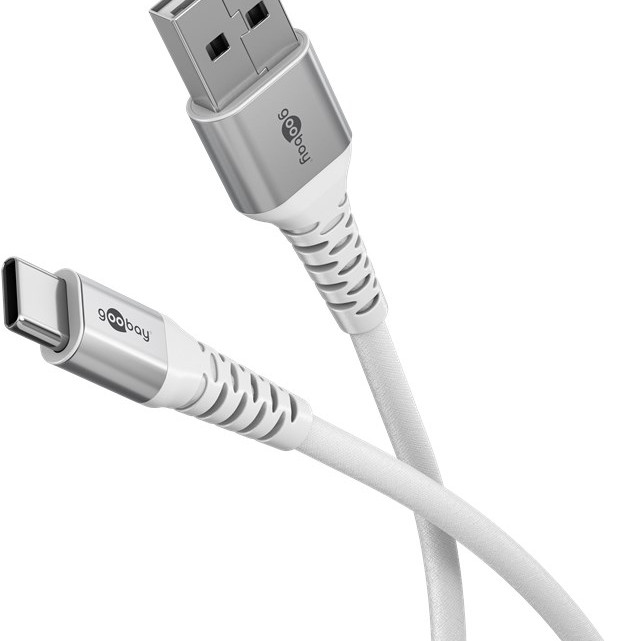 Goobay | USB-C uz USB-A supersoft tekstila kabelis ar metāla spraudņiem | 74530
