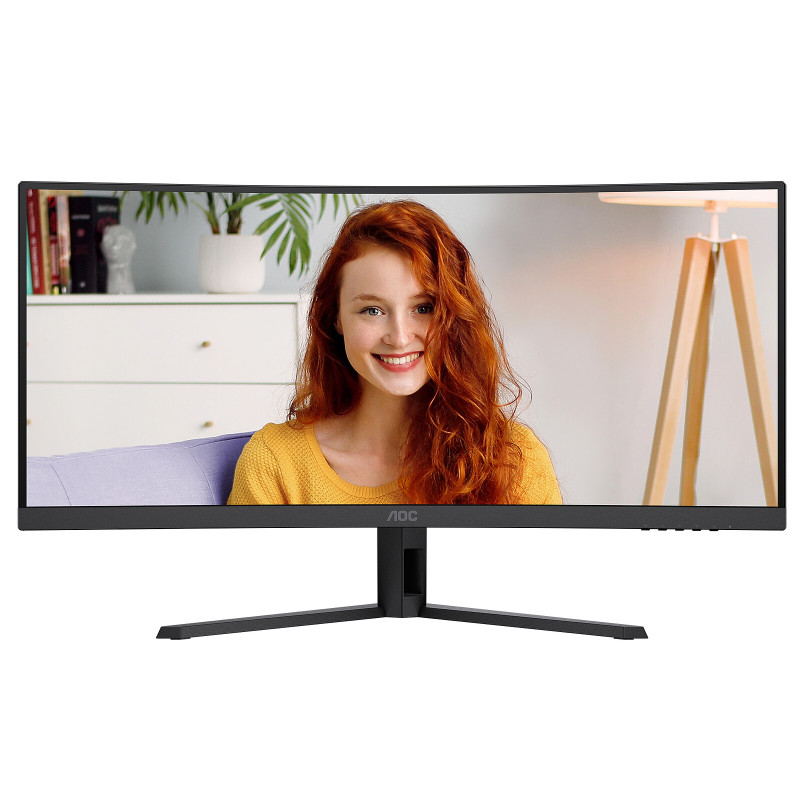 AOC CU34B3E izliekts 34" 3440x1440/21:9/300 cd/m²/4 ms HDMI, DisplayPort, USB, audio izvade | AOC