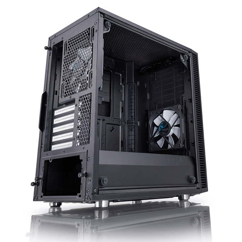 Fractal Design | Define Mini C TG | FD-CA-DEF-MINI-C-BK-TG | Sānu logs | Kreisā sānplāksne - rūdīts stikls | Melns | Micro ATX | ATX