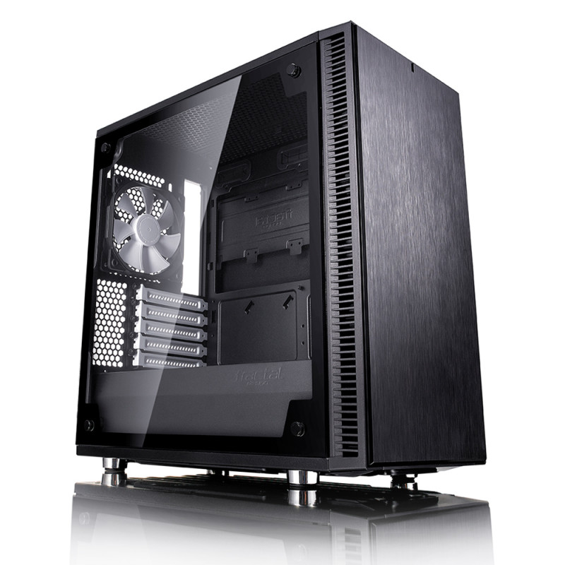 Fractal Design | Define Mini C TG | FD-CA-DEF-MINI-C-BK-TG | Sānu logs | Kreisā sānplāksne - rūdīts stikls | Melns | Micro ATX | ATX