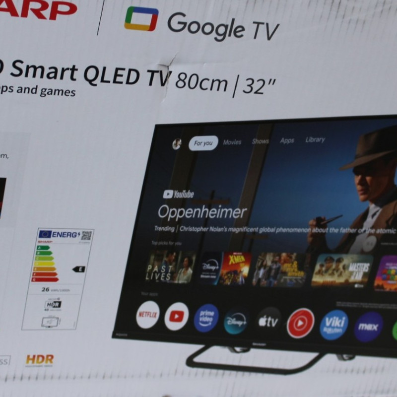 SALE OUT. Sharp 32HF3865E 32" (81cm) QLED Full HD Google TV | SALE OUT. | Sharp 32HF3865E | 32 | Smart TV | Google TV | DAMAGED PACKAGING