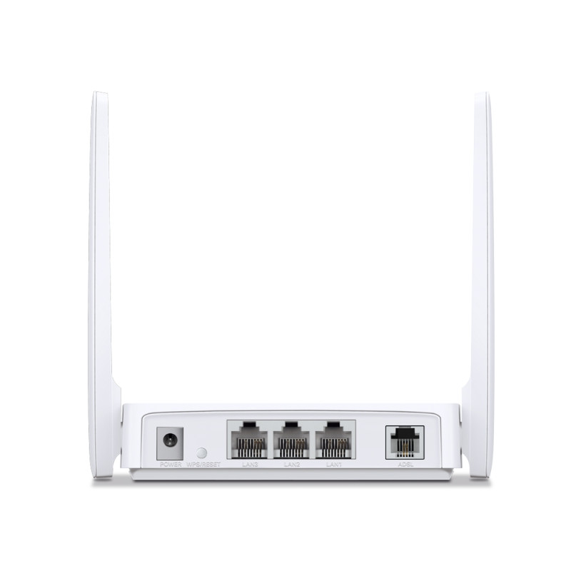 Mercusys | Wireless N ADSL2+ modemu maršrutētājs | MW300D | 802.11n | 300 Mbit/s | 10/100 Mbit/s | Ethernet LAN (RJ-45) porti 3 | Mesh atbalsts Nē | MU-MIMO Nē | Nav mobila platjosla | Antenas tips 2×ārējā