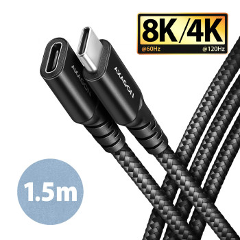 AXAGON | Pagarinājuma USB kabelis 20Gbps | BUCM32-CF15AB | USB Type-C uz USB Type-C