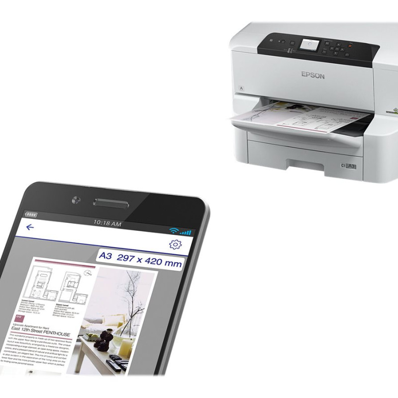 Epson WF-C8190DW | Krāsains | Tintes printeris | Parastais | Wi-Fi | Maks. ISO A sērijas papīra izmērs A3+ | Pelēks/ Melns