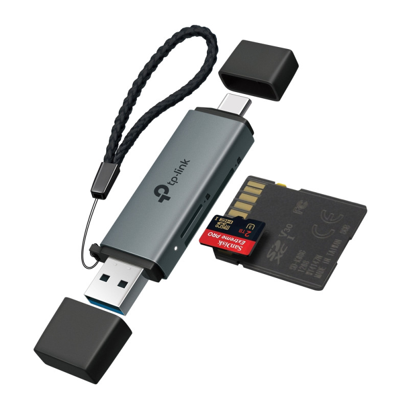 TP-LINK USB 3.0 Type-C un A uz SD un microSD 3.0 karšu lasītājs | UA430D