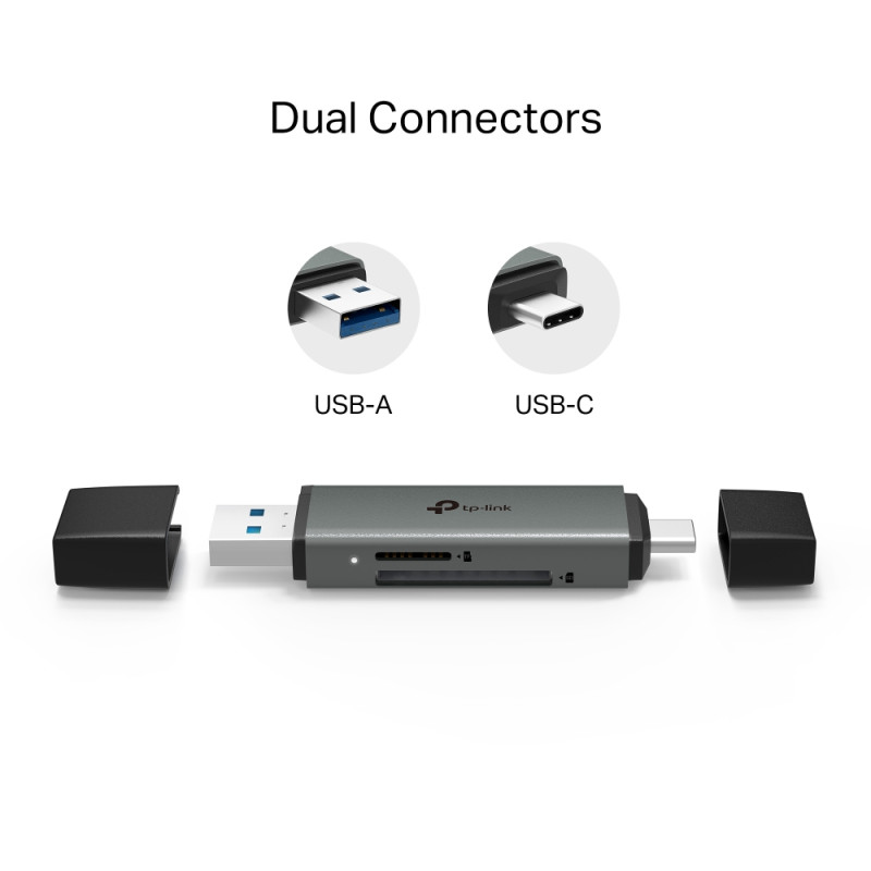 TP-LINK USB 3.0 Type-C un A uz SD un microSD 3.0 karšu lasītājs | UA430D