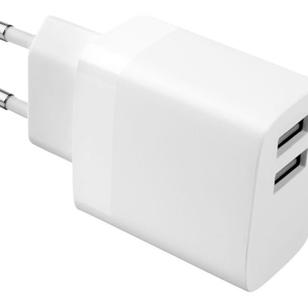 Fixed | Dual USB ceļojumu lādētājs 17W ar USB/USB-C kabeli | FIXC17N-2UC-WH | N/A