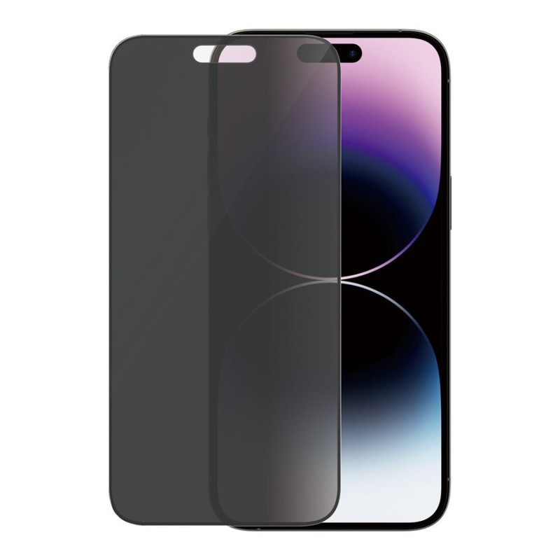 PanzerGlass | Ekrāna aizsargs | Apple | iPhone 14 Pro Max | Temperēts stikls | Melns | Ultra-Wide Fit; Diamond strength; Pirkstu nospiedumu izturīgs, Privātuma filtrs